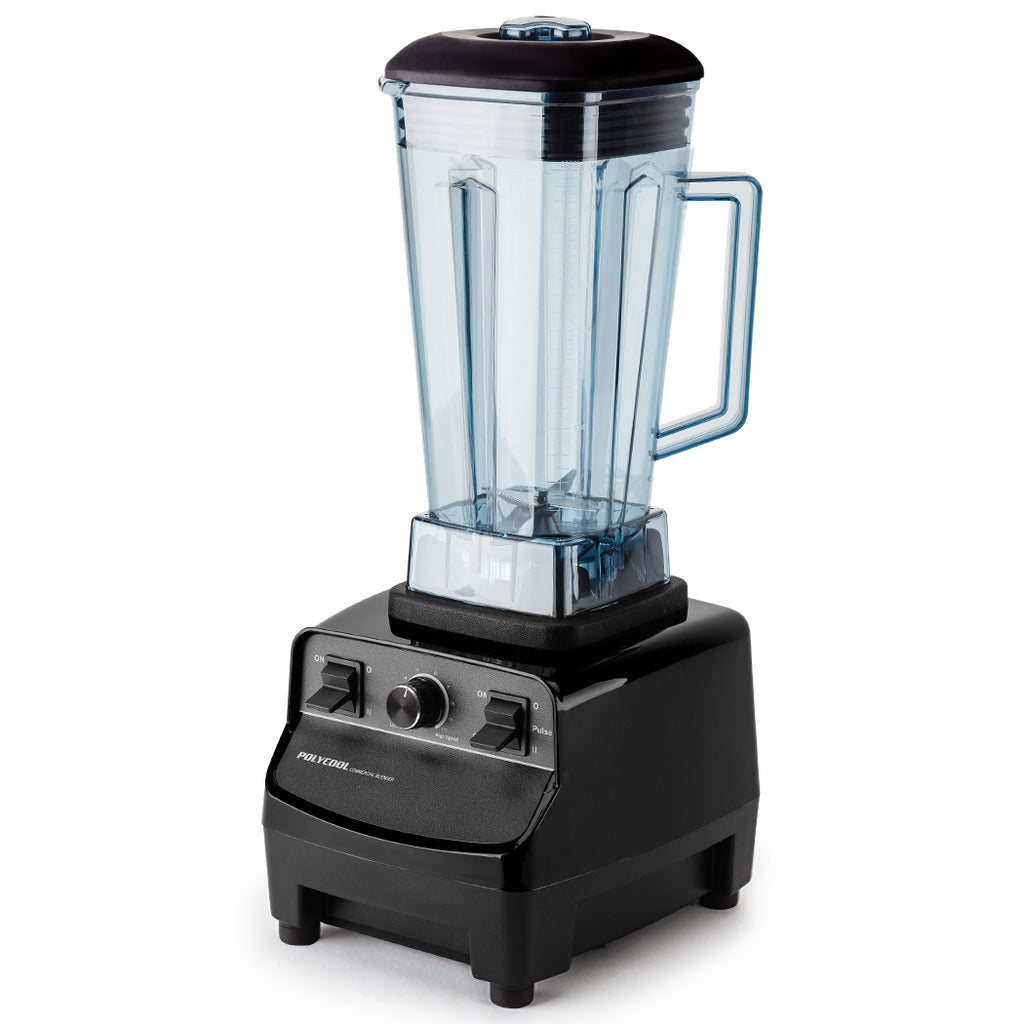 POLYCOOL 2L Commercial Blender Mixer Food Processor Smoothie Ice Crush Black